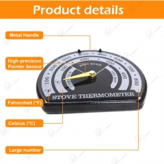 THM3466410 Magnet Surface Dial Thermometer for Wood Burning Stoves Fireplaces Bimetal Temperature Measurement on Wood Burning Stovepipe