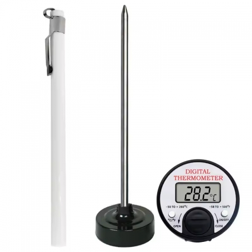 E3CN0629 Stainless Steel Digital Probe Meat Thermometer for BBQ Durable Plastic Material for Temperature Measurement