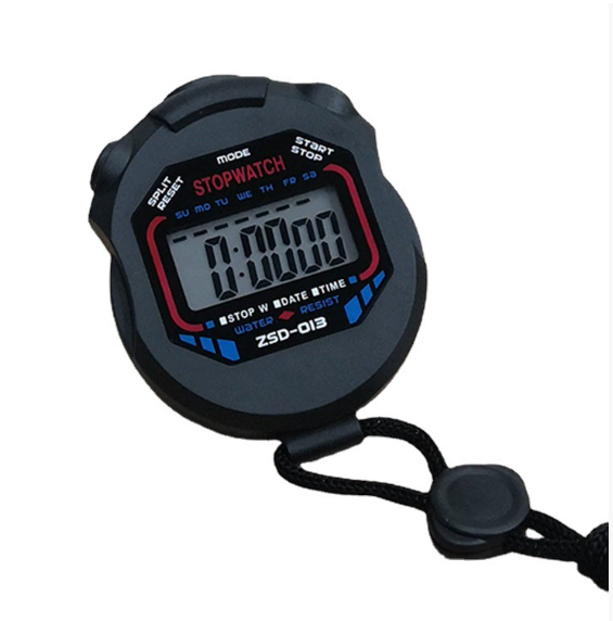 TM-200 Handheld Digital LCD Chronograph Sports Counter Stopwatch Timer Alarm Stop Watch