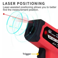 WGR2CK350K01 Adjustable Emissivity Digital Infrared Laser Thermometer Backlight LCD Display Industrial Digital Infrared Gun for Indoor OEM
