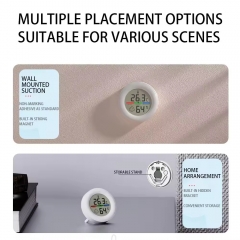 THH11734765 Comfortable Smile Hygrometer for Home Baby Room Office Large LCD Digital Display Round Bracket with Cute Plastic Face