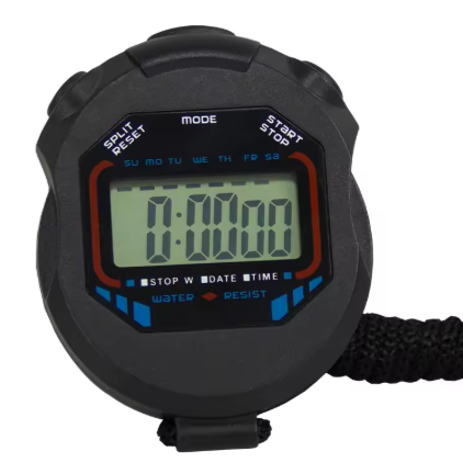 TM-200 Handheld Digital LCD Chronograph Sports Counter Stopwatch Timer Alarm Stop Watch