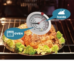 B6AK1173 Bi-metal thermometer stainless steel kitchen food barbecue thermometer barbecue BBQ oven probe thermometer dual-use