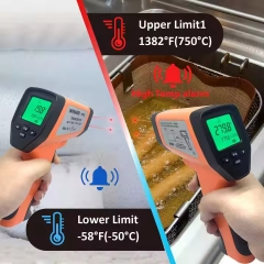 DT750 Portable Digital Non-Contact Infrared Industrial Thermometer Laser Temperature Gun ABS Material OEM Customizable for Oil Checks