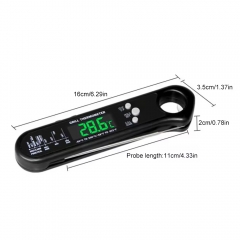 DTH-162 Dual Probe Digital LCD Backlight Instant Read Kitchen Thermometer Metal Meat Thermometer for Cooking Food Thermometer