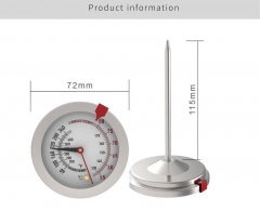 B6AK1173 Bi-metal thermometer stainless steel kitchen food barbecue thermometer barbecue BBQ oven probe thermometer dual-use
