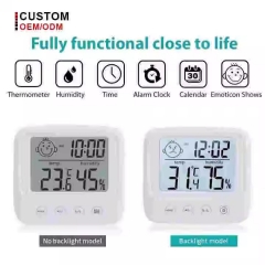 THE49502120 Multifunctional Indoor/Outdoor Digital Display Thermometer Hygrometer Mini Plastic Household Room Temperature Instrument