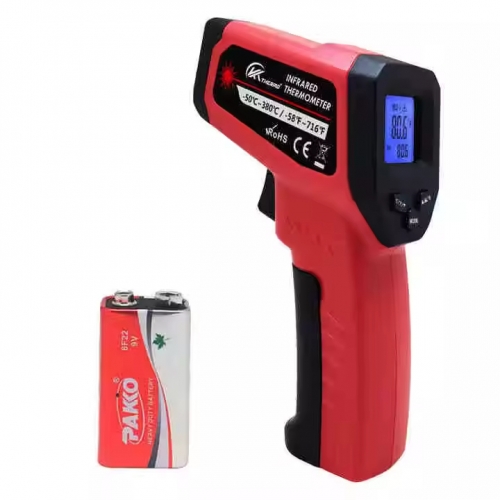 WGR2CK350K01 Adjustable Emissivity Digital Infrared Laser Thermometer Backlight LCD Display Industrial Digital Infrared Gun for Indoor OEM