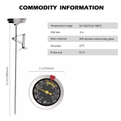 SP-B-4B Deep Fry Dial Thermometer With 12