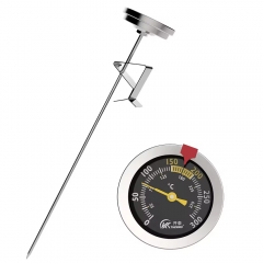 KT-H-15 Deep Fry Dial Thermometer With 12" Stainless Steel Stem Cooking,Candy Deep Fry Thermometer