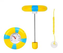Y1AK4030 Large Dial Floating Pool Thermometer Easy Read for Pools Aquariums Hot Tubs Fish Ponds Spa Use Plastic Material OEM