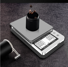 HT2023A-1kg 1000g/0.01g New Style Digital Kitchen Scale Multifunction Food Scale with Tare Function Coffee Timer Battery Powered Maximum Weight 1kg