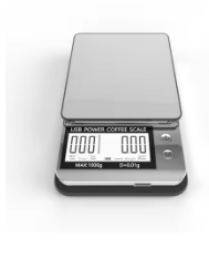 HT2023A-1kg 1000g/0.01g New Style Digital Kitchen Scale Multifunction Food Scale with Tare Function Coffee Timer Battery Powered Maximum Weight 1kg