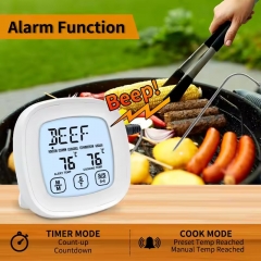 DTW02 Multifunctional Digital Build in BBQ Thermometer With Timer and Long Stainless Steel Probe