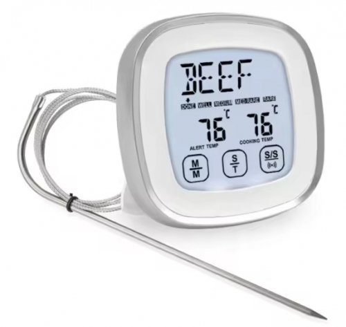 DTW02 Multifunctional Digital Build in BBQ Thermometer With Timer and Long Stainless Steel Probe