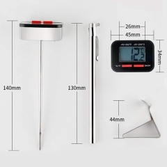 DTP10 Digital Instant Read Stainless Steel Probe Thermometer Milk Coffee Thermometer Food Grill Meat Thermometer Kitchen Accessories