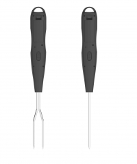 DTF12 Factory Price Promotional Gift Stainless Steel Probe and Fork Digital Meat Thermometer