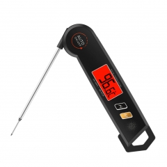 DTP18-Black LCD Backlight Digital Instant Read Meat Thermometer Waterproof Kitchen Food Cooking Thermometer