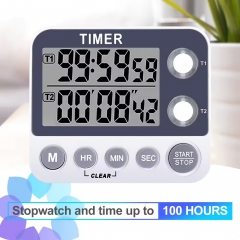 TM009 Large LCD Display Count up and Down Multi Channel Kitchen Timer Digital