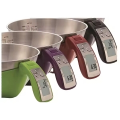 EK6550 Digital Electronic LCD Display Kitchen Measuring Cup Scale Stainless Steel & ABS Plastic 1g Accuracy OEM Supported