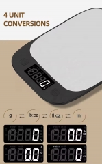 PT-2514 Digital Kitchen Scale 1kg/0.1g High Accuracy White LED Fast Food Weighing for Home Use Powered by Battery