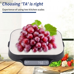 NS-K71 15kg/1g/0.05g Stainless Steel Kitchen Weight Scale LED Cooking Baking Food Scale USB Charging Kitchen Scale