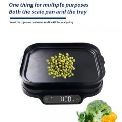 NS-K71 15kg/1g/0.05g Stainless Steel Kitchen Weight Scale LED Cooking Baking Food Scale USB Charging Kitchen Scale