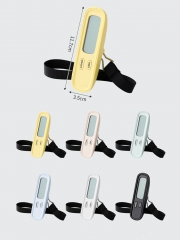 DY-175 Portable 50kg Digital Luggage Scale Big LCD Screen Stainless Steel Hanging Scale LED Display Battery for Weight Measurement