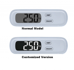 DY-175 Portable 50kg Digital Luggage Scale Big LCD Screen Stainless Steel Hanging Scale LED Display Battery for Weight Measurement