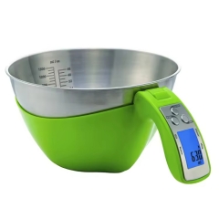 EK6550 Digital Electronic LCD Display Kitchen Measuring Cup Scale Stainless Steel & ABS Plastic 1g Accuracy OEM Supported