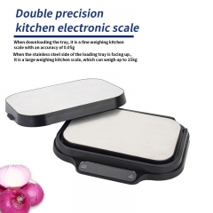 NS-K71 15kg/1g/0.05g Stainless Steel Kitchen Weight Scale LED Cooking Baking Food Scale USB Charging Kitchen Scale