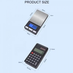 CX-666 2 in 1 Multifunctional 200g 0.01g Accurate Digital Pocket Size Weight Jewelry Gold Herb Scale with Solar Power Calculator