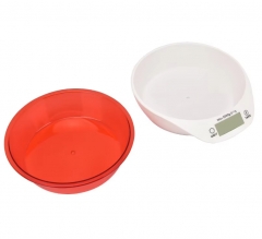 ZD-9 5KG/1g 2-in-1 Digital Electronic Kitchen Scale Multi-PurposeWeighing Bowl Plastic Material Battery Powered