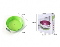 ZD-9 5KG/1g 2-in-1 Digital Electronic Kitchen Scale Multi-PurposeWeighing Bowl Plastic Material Battery Powered