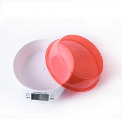 ZD-9 5KG/1g 2-in-1 Digital Electronic Kitchen Scale Multi-PurposeWeighing Bowl Plastic Material Battery Powered