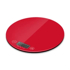 CK452R 3MM Tempered Glass Platform Household Scale Digital Food Round Kitchen Scale 10kg