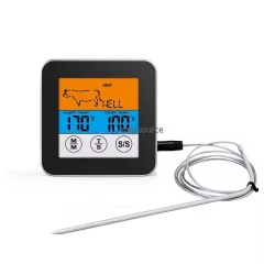YH2258 Barbecue thermometer color screen probe kitchen BBQ Barbecue meat optional food thermometer
