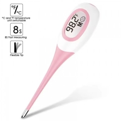 HK-908 Electronic Thermometer,8-second Rapid Measurement,soft Head, Oral Cavity, Armpit, Fahrenheit Celsius for Adults and Children