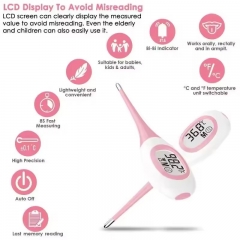 HK-908 Electronic Thermometer,8-second Rapid Measurement,soft Head, Oral Cavity, Armpit, Fahrenheit Celsius for Adults and Children