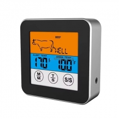 YH2258 Barbecue thermometer color screen probe kitchen BBQ Barbecue meat optional food thermometer