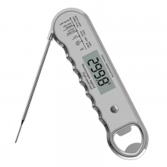 RMS-208 Ultra-Fast 0.6s Read Backlit LCD Display Digital Food Meat Bbq Grill Oven Thermometer Waterproof for All Food & Bottle Opener