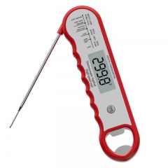 RMS-208 Ultra-Fast 0.6s Read Backlit LCD Display Digital Food Meat Bbq Grill Oven Thermometer Waterproof for All Food & Bottle Opener