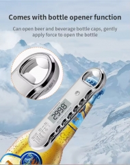 RMS-208 Ultra-Fast 0.6s Read Backlit LCD Display Digital Food Meat Bbq Grill Oven Thermometer Waterproof for All Food & Bottle Opener