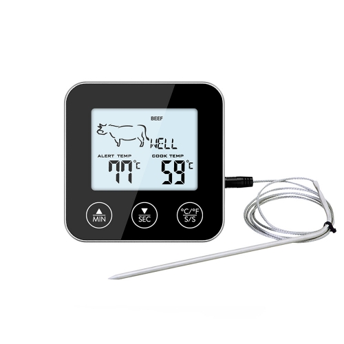 2265C Burning Thermometer with Probe Backlight Meat Selection Digital Display Kitchen Food Thermometer
