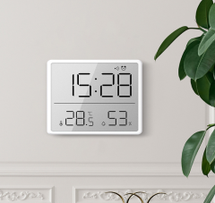 X-8218 clock factory lcd alarm clock with temperature and humidity sensor