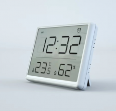 X-8218 clock factory lcd alarm clock with temperature and humidity sensor