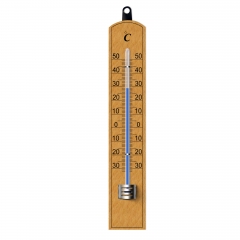 ZLM-006 Liquid Instant Read Indoor Outdoor Garden Thermometer in Wood