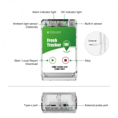 Fresh Tracker 10E GPS Tracker Temperature Monitoring Systems New Version 4G Real Time Temperature Data Logger Location