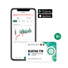 BlueTag T10 Cold Solution Phone APP Bluetooth Sensor for Temperature