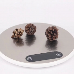 C311 Home Stainless Steel Kitchen Scale with Touch Screen Buttons, Lightweight, Ultra-thin, High-precision Circular Kitchen Scale